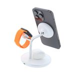 IncarcatorWirelessTellur3in1MFICertificatMagSafe15WpentruiPhoneAppleWatchAirPods