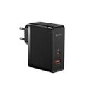 Baseus GaN5 Pro Fast Charge Kit Incarcator Retea 100W Negru si Cablu USB-C 100W 1m