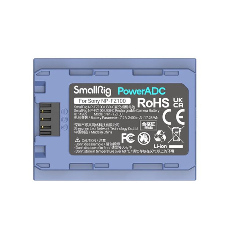 SmallRig-4265-Acumulator-Replace-pentru-NP-FZ100-cu-USB-C.2