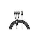 Baseus Cablu StarSpeed 3 in 1 Fast Charge USB M+L+C 3.5A 1.2 m Negru