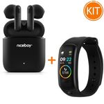 Kit Niceboy Hive Beans Casti Audio In-Ear True Wireless Negru + Bratara fitness XFIT Plus