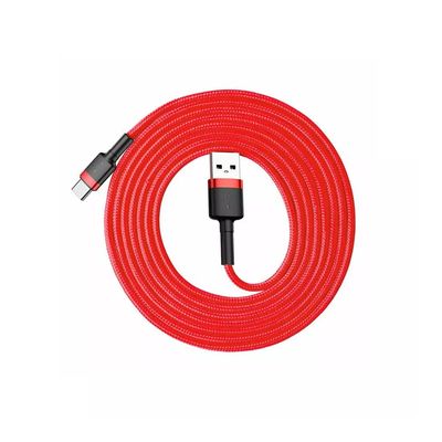 Baseus Cablu Cafule USB USB-C 2A 2m Rosu+Negru