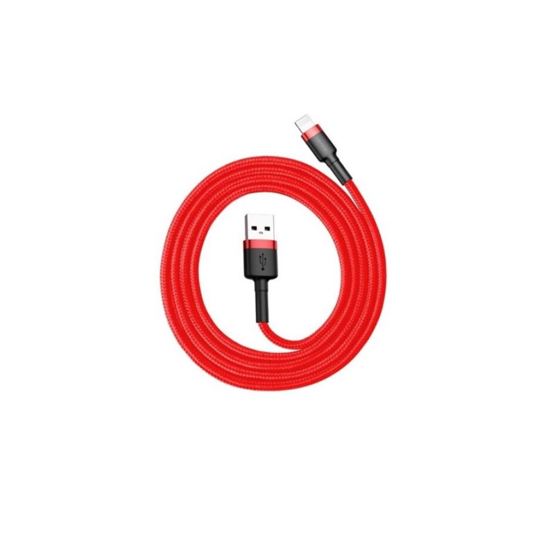Baseus-Cablu-Cafule-USB-Lightning-2.4A-1m-Rosu
