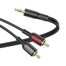 Borofone BL11 Cablu Jack 3.5mm la dual port RCA 1.5m Negru