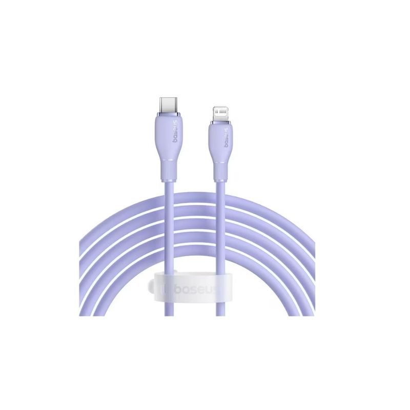 BaseusCabluPuddingFastChargeLightningUSBC20W2mPurple