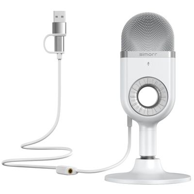 SmallRig 3492 simorr Wave U1 Microfon cu Condensator USB Alb