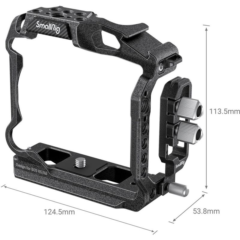 SmallRig-3656-“Black-Mamba“-Half-Cage-si-Cable-Clamp-pentru-Canon-EOS-R5-R6.2