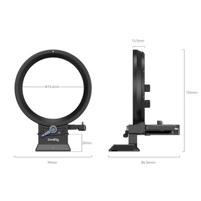 SmallRig 4300 Kit Placa de Montare Rotativa Orizontal-Vertical pentru Seria Canon EOS R