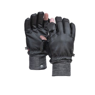 Vallerret Hatchet Manusi Foto din Piele Naturala Negru XL