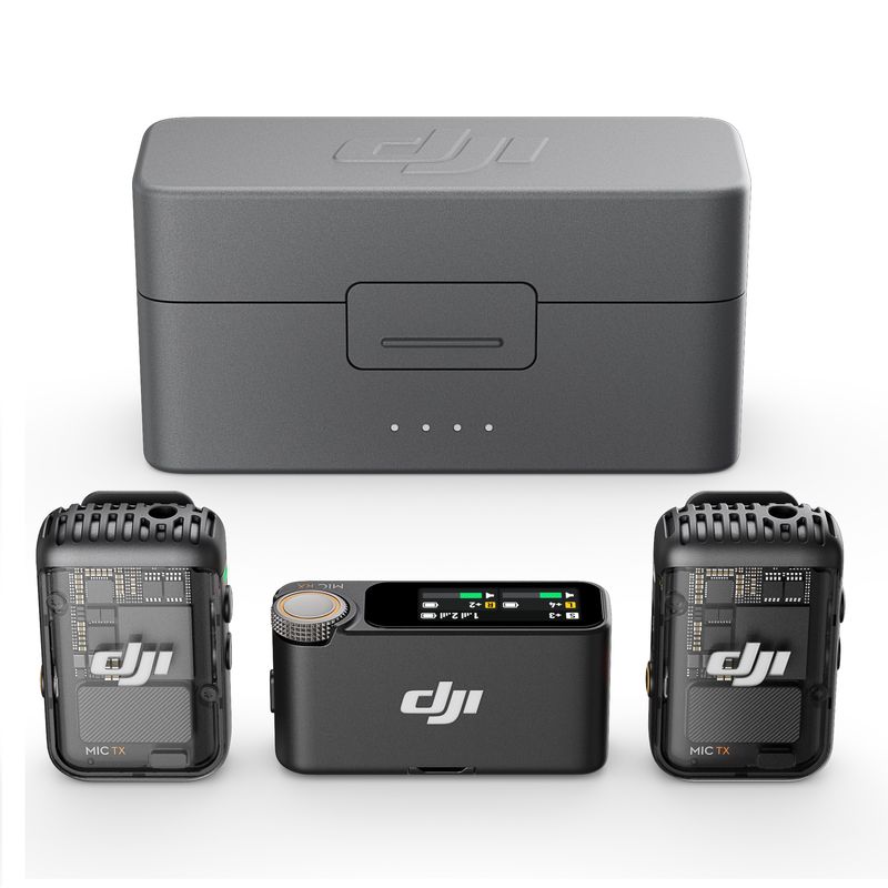 DJI-Mic-2-Sistem-Wireless-Dual-2-TX---1-RX---Carcasa-Incarcare