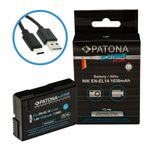 PatonaPlatinumAcumulatorReplaceNikonENEL14LiIon1030mAh74VcuIncacareUSBC