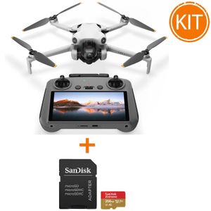 Kit DJI Mini 4 Pro Drona 4 K Fly More Combo + DJI RC 2 + SanDisk Extreme microSDXC 256GB