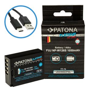 Patona Platinum Acumulator replace Li-Ion cu incacare USB-C pentru Fujifilm NP-W126S 1050 mAh 7.4V