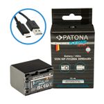 PatonaPlatinumAcumulatorreplaceLiIoncuincacareUSBCpentruSonyNPFV1003090mAh74V