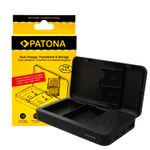 PatonaIncarcatorDualpentruNikonENEL15cuFunctiedePowerBanksiSpatiuCarddeMemorie