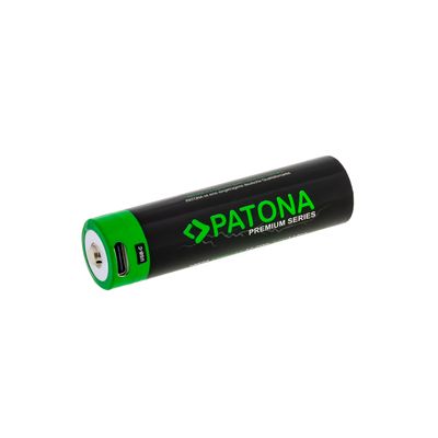 Patona Premium 18650 Cell Li-ion Baterie Protejata cu Intrare USB-C Input 3.7V 3300mAh