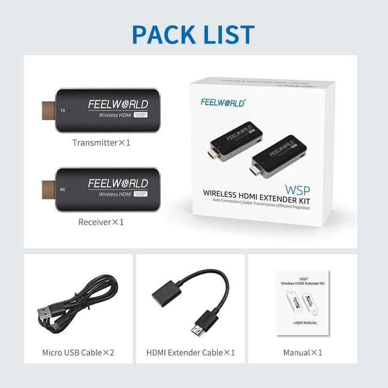 Feelworld-WSP-HDMI-Kit-Wireless-TX-RX-Extender-50m-HD1080P