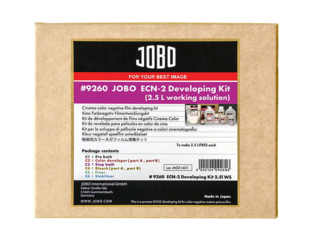 Tanque de revelado JOBO 2x35mm + 1 espiral