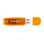 IntensoRainbowLineMemorieUSB64GBUSB20Portocaliu