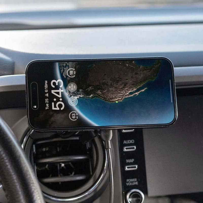Peak-Desing-Mobile-Car-Mount-20mm-Ball-Charging-Adaptor-Negru