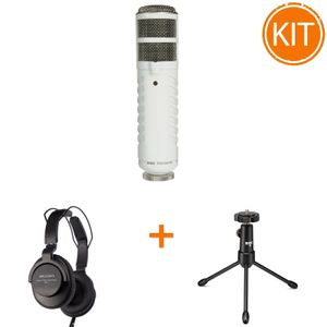 Pachet Podcast USB Solo cu Microfon Rode Podcaster USB + Casti + Stativ