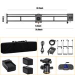 GVMGT120WDWirelessProfessionalVideoSliderMotorizatdinFibradeCarbon121cm