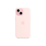 AppleHusadinSiliconcuMagSafepentruiPhone15LightPink