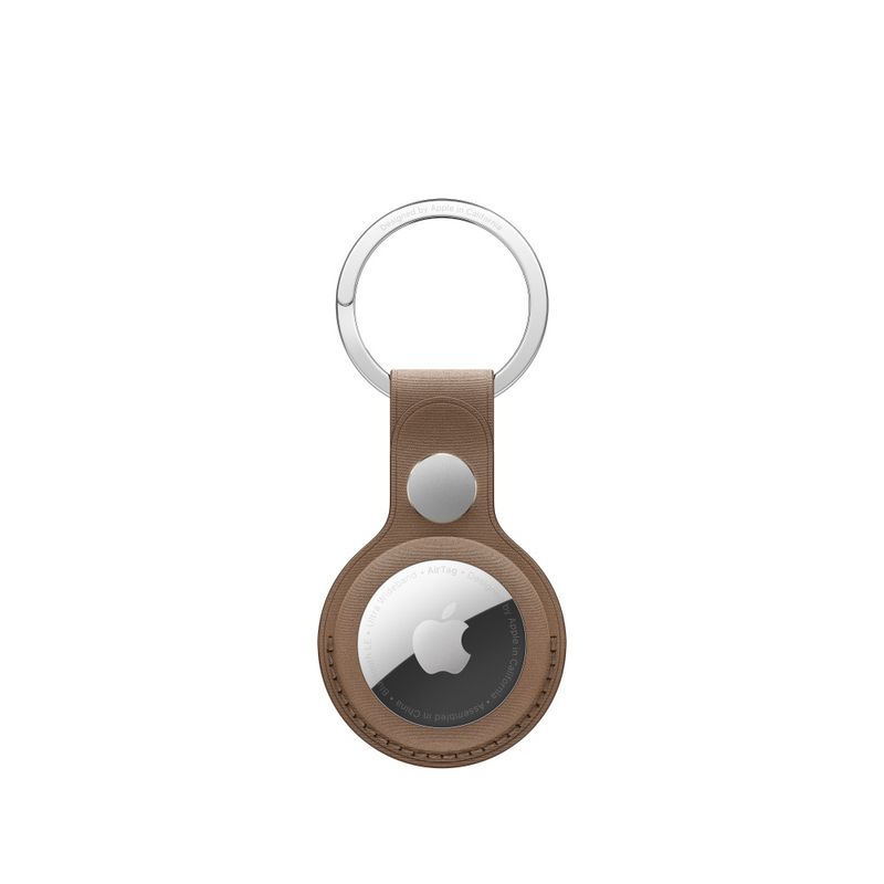 Apple-AirTag-FineWoven-Key-Ring-Breloc-Taupe