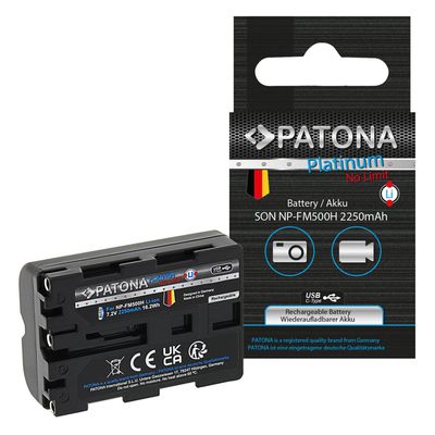 PATONA Platinum Acumulator cu USB-C Input pentru Sony NP-FM500H
