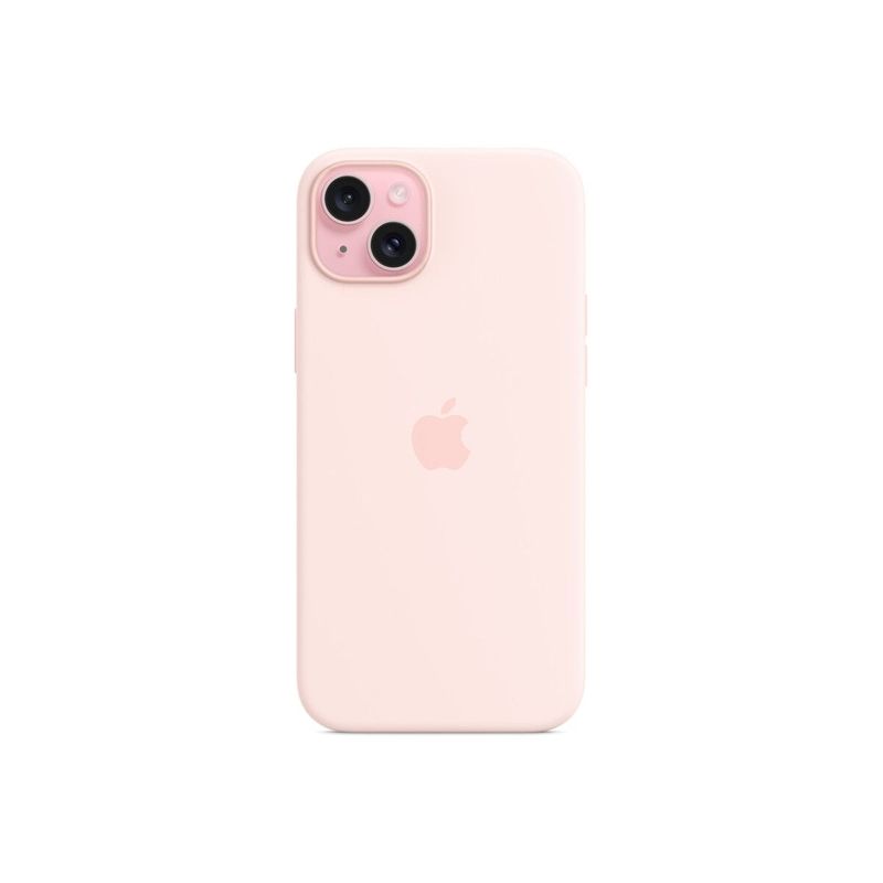 AppleHusadinSiliconcuMagSafepentruiPhone15PlusLightPink