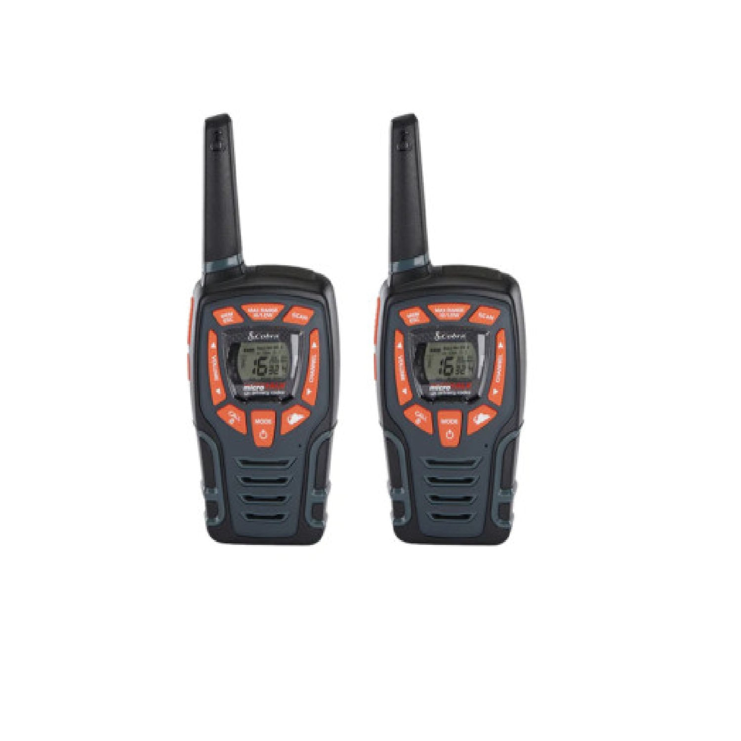 Cobra AM855 Set 2 Statii Walkie-Talkie Raza pana la 10 km , 16 Canale si 121 Coduri Private Rezistent la Apa