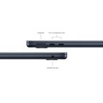 AppleMacBookAir15LaptopcuProcesorM38nucleeCPUsi10nucleeGPU16GBRAM512GBSSDMidnight