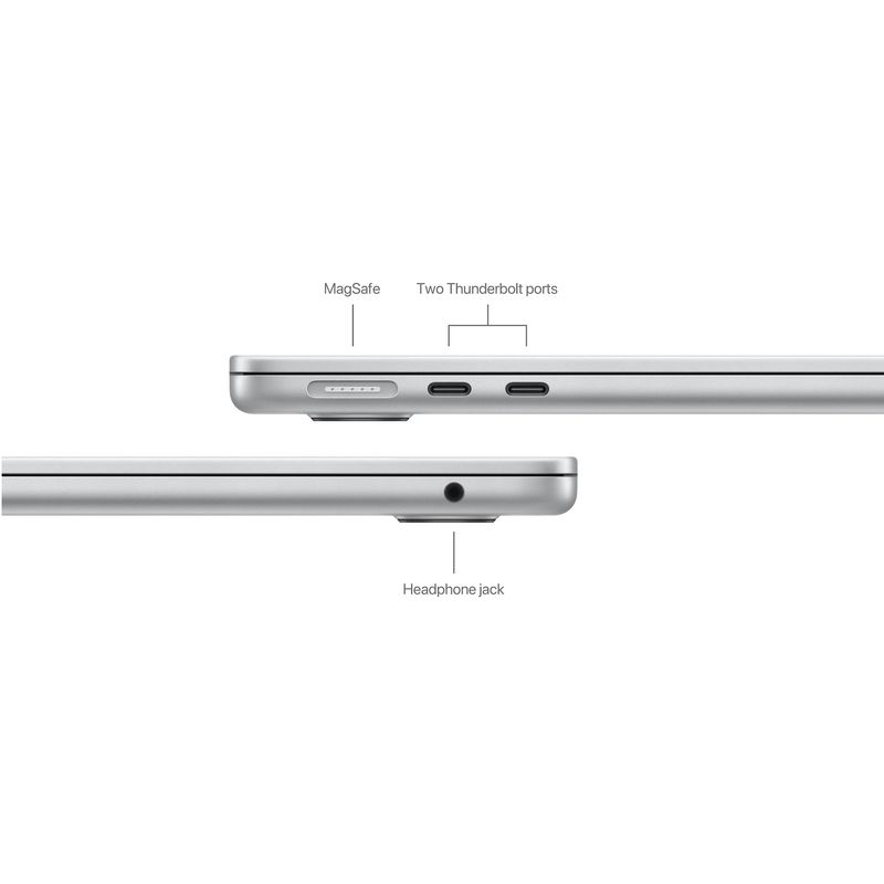 AppleMacBookAir13LaptopcuProcesorM38nucleeCPUsi10nucleeGPU8GBRAM256GBSSDSilver