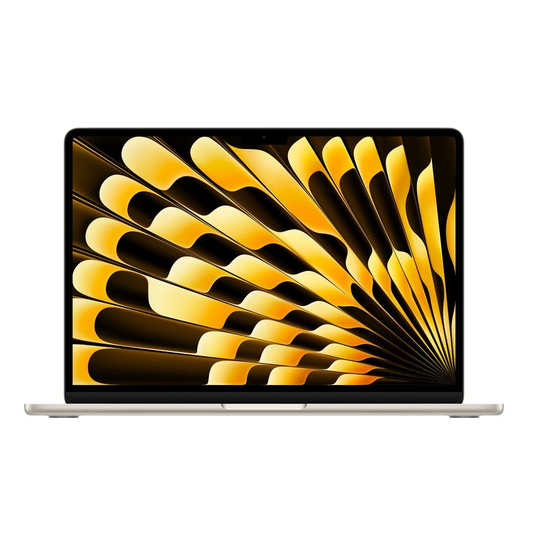 AppleMacBookAir15LaptopcuProcesorM38nucleeCPUsi10nucleeGPU8GBRAM512GBSSDStarlight