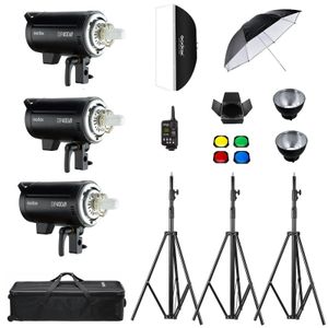 Godox DP400III-D Kit 3 Blituri Studio 400W si Accesorii