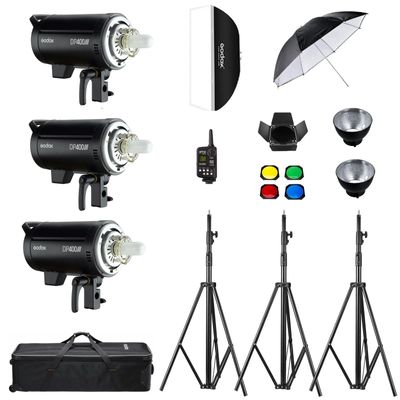 Godox DP400III-D Kit 3 Blituri Studio 400W si Accesorii