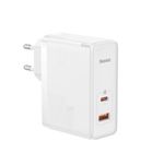 Baseus-Incarcator-Retea-GaN5-Pro-Fast-Charge-C-U-100W-Alb-cu-Cablu-USB-C-100W-1m