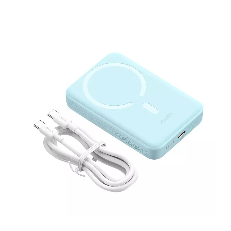 Baseus-Magnetic-Mini-Wireless-Fast-Charge-Acumulator-Extern-10000mAh-30W-Albastru-si-Cablu-USB-C-30cm.2