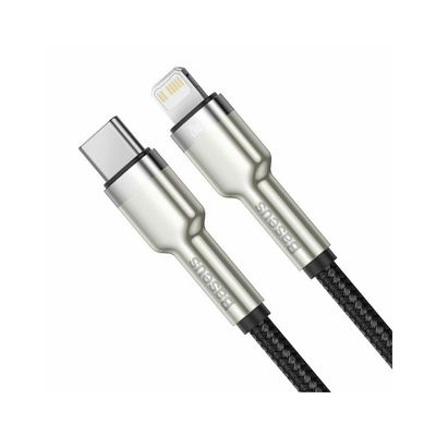 Baseus Cafule Seria Metal Cablu Lightining la USB-C PD 20W 1m Negru