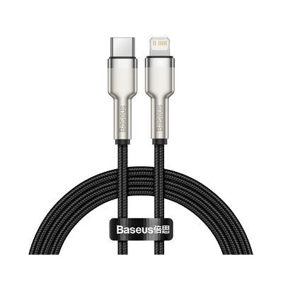 Baseus Cafule Seria Metal Cablu Lightining la USB-C PD 20W 1m Negru