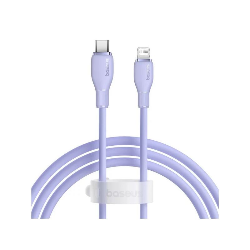 BaseusPuddingCabluFastChargeLightningUSBC20W12mPurple