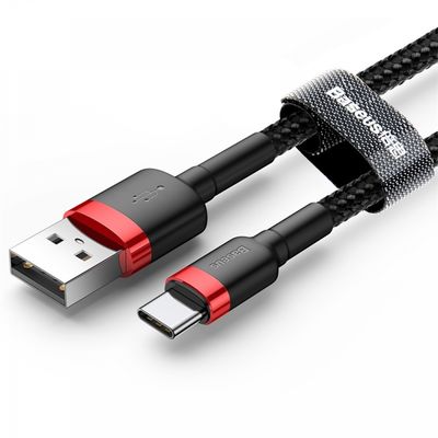 Baseus Cafule Cablu USB la USB-C 2A 3m Rosu+Negru