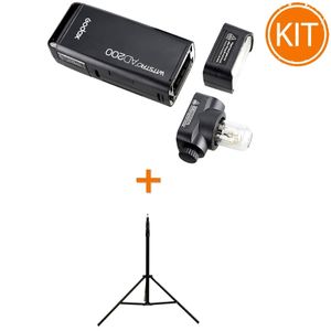 Kit Blit Portabil Godox AD200 200W cu Stativ 2.8m