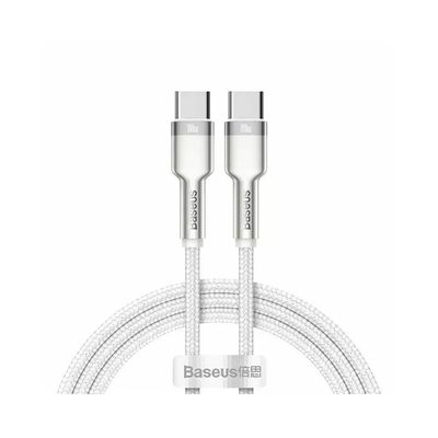 Baseus Cafule Metal Series Cablu USB-C 100W 1m Alb