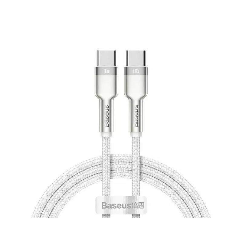 Baseus-Cafule-Metal-Series-Cablu-USB-C-100W-1m-Alb