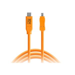 TetherPro Cablu USB-C la 2.0 Mini-B 8-Pin 4.6m Portocaliu
