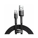 Baseus Cafule Cablu USB-A la  USB-C 3A 0.5m Gri/Negru
