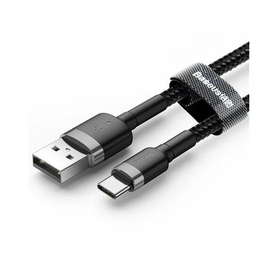 Baseus Cafule Cablu USB-A la  USB-C 3A 0.5m Gri/Negru