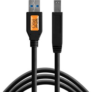 TetherTools TetherPro Cablu USB 3.0 A Tata la B Tata 4.6m Negru