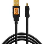 TetherToolsTetherProCabluUSB20laMiniB8Pin30cmNegru